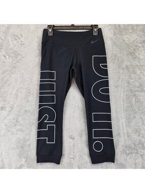 Nike Dri-FIT Pants Womens M Black Legend Joggers Training Just Do It AH6756-010
